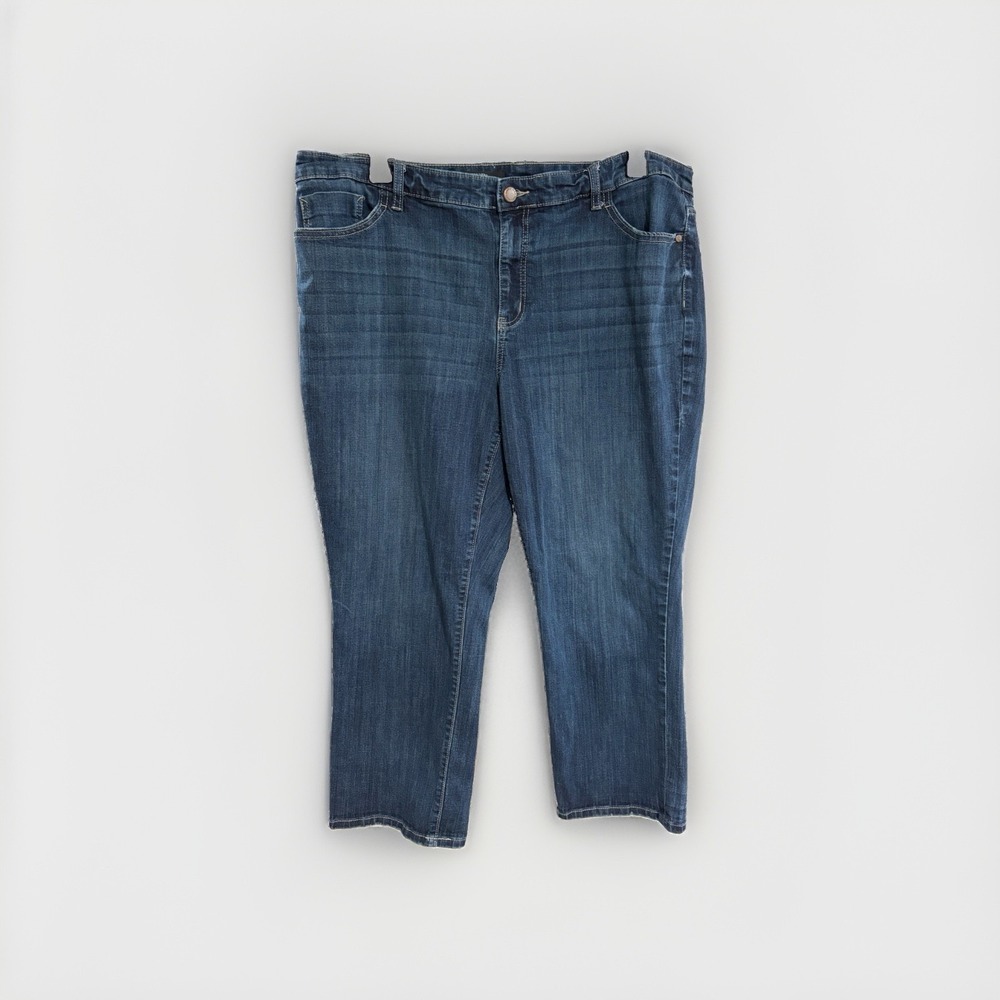 Simply Vera Wang Capri Jeans Womens 20W Mid Rise Stretch Denim Plus EUC W26